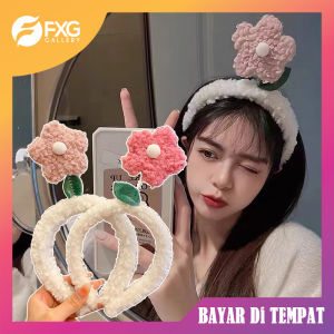 FXG Bando Bulu Cantik Bondu Wanita Lucu Fashion Perempuan Korea Dgn Hiasan Bunga Utk Anak & Dewasa BND24