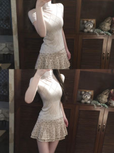 LIRUSHAN | High Neck Short Sleeve Floral Dress