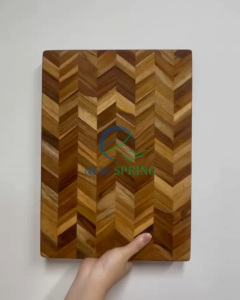 Hàng Công ty xuất khẩu - Thớt Xương Cá (Thớt lập thể) gỗ Teak cao cấp gỗ từ tự nhiên sang trọng decor món ăn