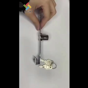 (Fast Delivery)Sliding Glass Door Lock With 2 Keys 328 140mm Easy to Install Glass Cabinet Lock