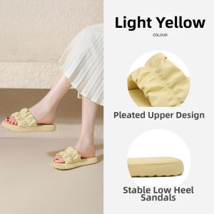 Josiny | Summer New Beautiful Cloud Ruffled Slip-On Soft Flat Sandals