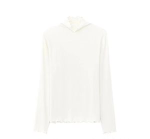 Gufei 35004 Bottoming Shirt Fungus Long Sleeve Tops Acetate Brushed Turtleneck Heating and Warm-Keeping Womens Inner Wear Fall and Winter