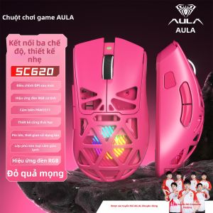 AULA-MOJING | Chuột Gaming Wolf Spider SC620 Tri-mode (2.4G/Bluetooth/Dây) Siêu Nhẹ Công Thái Học Đa Năng Cho PC & Laptop