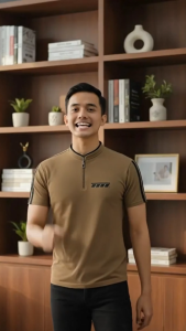 Kaos Polo Shanghai Pria Zipper Saku Polet Garis Pinggir Premium - Kaos Kerah Shanghai Sporty Lengan Garis Kekinian