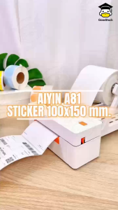 เครื่องปริ้นใบปะหน้าพัสดุ เครื่องพิมพ์ฉลากสินค้า เครื่องปริ้นสติ๊กเกอร์ A81 พิมพ์คมชัด ไม่ใช้หมึก Thermal Label Printer USB Bluetooth