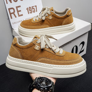 Mens Retro Brown Elevating Leisure Shoes