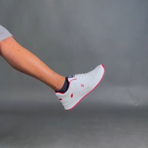 AINSLEY RED WHITE |MNM x NAZ| Sepatu Sneakers Pria Casual Olahraga