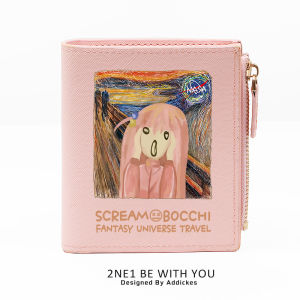 K-ON Collaborative Anime Wallet Card Holder Short Thin Female Student Dual-Sided Print Polyester Lining Pure E-commerce Bag