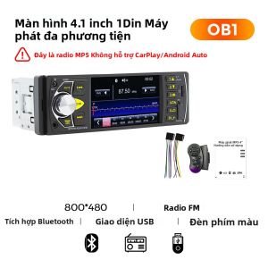Máy Nghe Nhạc Đa Phương Tiện MP5 Màn Hình Cảm Ứng HD 4.1 Inch Tích Hợp Carplay Android Auto Hỗ Trợ USB FM Bluetooth Thẻ TF AUX Video Stereo