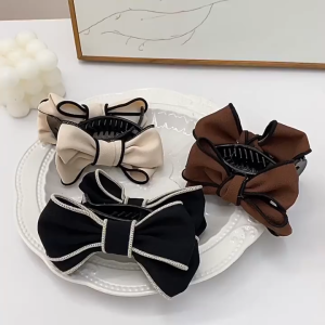 Jepit Rambut Model Pita Ribbon Tiga Warna HairClaw Aksesoris Rambut Anak Wanita HG JPT59