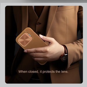 Nillkin Luxury Leather Flip Case for iPhone 16 Pro Max 16 16Pro Camera Protection Card Slot Qin ProP Phone Bags