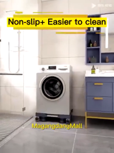 Trove Universal Mobile Washing Machine Stand Heavy Duty Ref Stand  Storage Rack With Wheel Stainless Steel Organizer