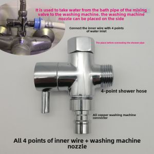 Shower Head Mixing Valve Water Outlet Switch for Hot Water Heater Modification Faucet Diverter Installation Bathroom Accessory