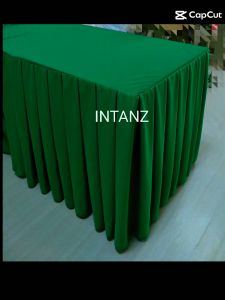 INTANZ Easy-Fit Rectangular Banquet Skirted Table Cover 6x2 Feet in Solid Colors