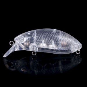 10 Cái Mồi Câu Crankbait Chưa Sơn 6cm 8.3g Thân Cứng Trong Suốt Tự Chế Dùng Cho Sông Hồ Đập Ao