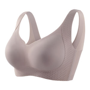 Miiow | Wireless Full Cup Bra Comfortable Seamless Underwear For Women Anti-Sagging Large Breast Make Small V-Neck Nylon Fabric Summer
