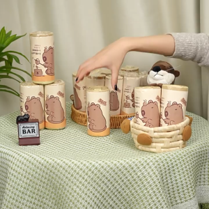 Capybara Trash Bag Tear-free Drawstring Closing Garbage Bag Thickened Home Kitchen Cleaning Handbag