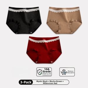 Comfortable Breathable Warm Flannel Invisible Silk Womens Underwear