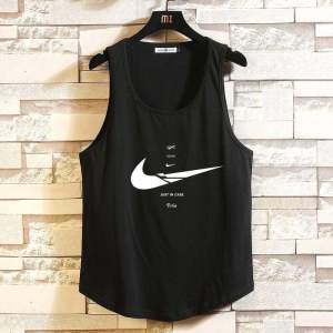 Pure Cotton Sports Vest Men Summer Hong Kong Style Trendy Sleeveless T-Shirt Waistcoat Loose Ins Trendy Casual Top Clothes