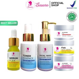 BPOM SASARO PAKET GLOWING FLEK LENGKAP ISI 6 WAJAH SEHAT