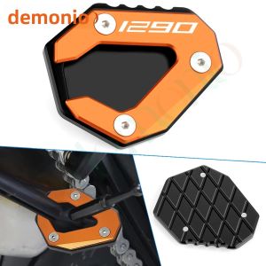 Nhôm Chân Đế Mở Rộng Miếng Lót Cho KTM 1290 SUPER DUKE GT CNC Bên Đứng Máy Phóng Tấm Đen/Cam Phụ Cho Xe Máy