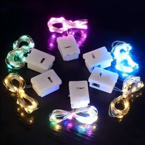 5PCS/Pack 3M 2M LED String Lights Copper Silver Wire Garland Light  Fairy Lights Party Room Decoration for Christmas Wedding