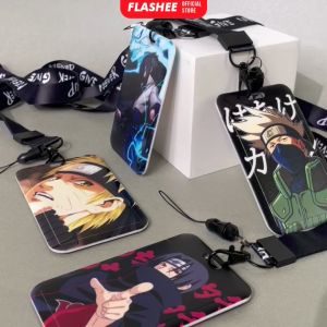 Flashee ID Card Holder Name Tag Anime Lanyard Naruto Tempat Kartu Ukuran ATM Termurah