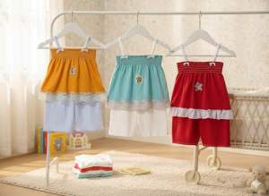Baby Girl Summer Sleeveless 1-2 Years Old Top and Shorts Set Cute Toddler Outfit Comfortable Home & Playwear Clothes Pambahay Pantulog Panlaro