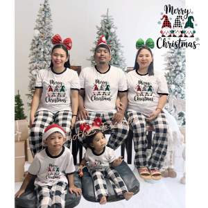 CHRISTMAS PAJAMA TERNO SLEEPWEAR RAGLAN T-SHIRT FAMILY SET (SOLD PER TERNO)