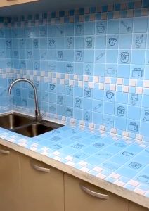 PROMO Wallpaper Stiker Dapur/Sticker Kitchen Marmer PVC Anti Panas/Minyak/Luntur Ukuran 60cm x 10m