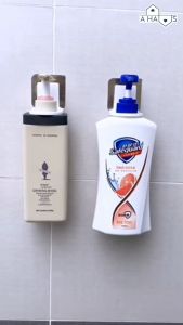 A HAUS ครีมอาบน้ำ รูปลักษณ์ ที่แขวนติดผนัง ที่วางสบู่ ที่แขวนขวดแชมพู ของ 9 ประเภท โลชั่น ขวดปั้ม ไม่ต้องเจาะผนัง ใช้ได้กับทุกพื้นผิว