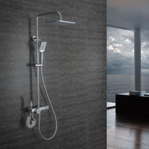 AZOS | White & Golden Copper Constant Temperature Pressure Boost Shower Set