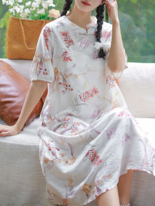 plus Size Elegant New Chinese Style Improved Cheongsam Dress Floral Print Casual Commute Loose Fit Cotton Blend Sleeveless