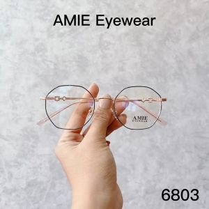 Gọng kính đa giác nữ AMIE Eyewear mắt kính cận kim loại thiết kế thanh mảnh nhẹ nhàng thời trang 6803
