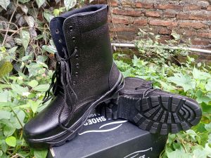 SEPATU PDL KULIT JERUK TNI AD TANPA RESLETING