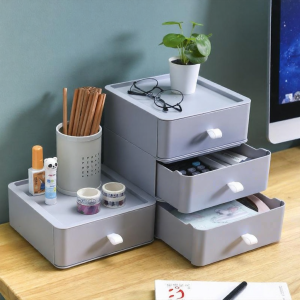 Multi-level Drawer Desktop Storage Organizer