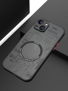 Ultra-Thin Silicone Phone Case for Apple 13 Magnetic Absorption Full Coverage Anti-Fall Suitable for Men And Women Simple Design