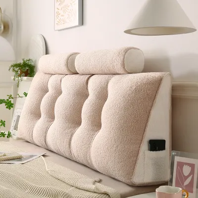 ZONGWEI | Double Thick Teddy Velvet Bed Head Cushion