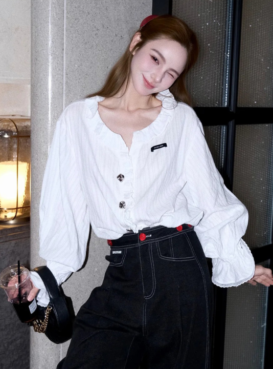 DANTING | Charming Spring White Shirt 2026 New | Lazada PH