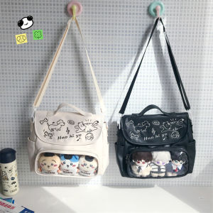 Japanese Style Graffiti Embroidery Crossbody Backpack Student Small Quantity Pain Package Diagonal Shoulder Bag Doll Bag