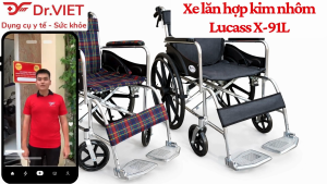 Xe Lăn Lucass X-91L Gấp Gọn Có Thắng Tay An Toàn – Khung Chắc Chắn Cho Người Già & Người Bệnh