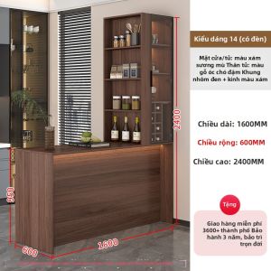 HANYUAN | Bàn Bar Đa Năng Hai Mặt có Tủ Rượu Làm Vách Ngăn Phòng Khách