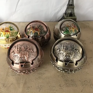 SeasTina ช้างโลหะทรงกลมที่เขี่ยบุหรี่แบบตกแต่งงานฝีมือสุดสร้างสรรค์ทำจากสังกะสีอัลลอยเกรดสูง