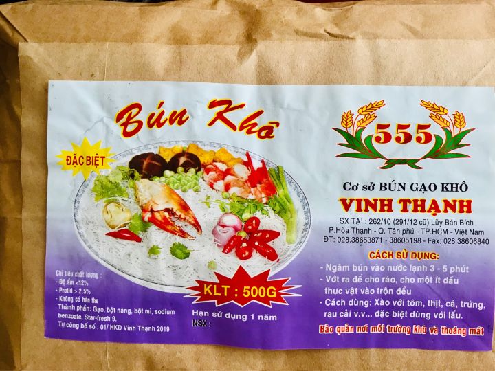 01 cây Bún khô Vinh Thạnh 555 cây 5kg [10 gói x 500g][ Date mới ]