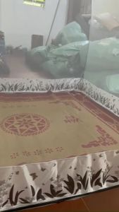 Mùng Chụp Tự Bung Đỉnh Vuông Cao Cấp Có Chân Viền Xung Quanh