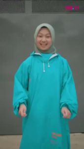 Jas Hujan Gamis Parasut Wanita Jumbo Waterproof Premium Original - Istiqomah Store co