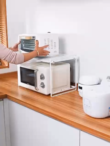 ~SG Stock~ 1/2 Tiers Stackable Countertop Rack Kitchen Shelf Microwave Oven Rack Toaster Rack Air Fryer Rack Rice Cooker Rack Kettle Rack Coffee Machine Rack Mixer Rack Oven Holder Oven Stand Toaster Stand Seasoning Rack Spices Rack Condiment Rack