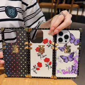 Luxurious Electroplated Leather Square Phone Cases for Vivo & Samsung