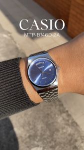 Casio Standard นาฬิกาข้อมือผู้ชาย สายสแตนเลส รุ่น MTP-B146MTP-B146DMTP-B146G(MTP-B146D-1AMTP-B146D-2AMTP-B146D-7AMTP-B146G-3AMTP-B146G-9A)