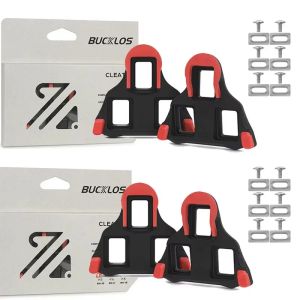 BUCKLOS BH10 BH11 BH12 Road Bike Pedal Cleats for Shimano SPD-SL Locking Cycling Pedals Cleat 0/2/6 Degree Cycling Accessories